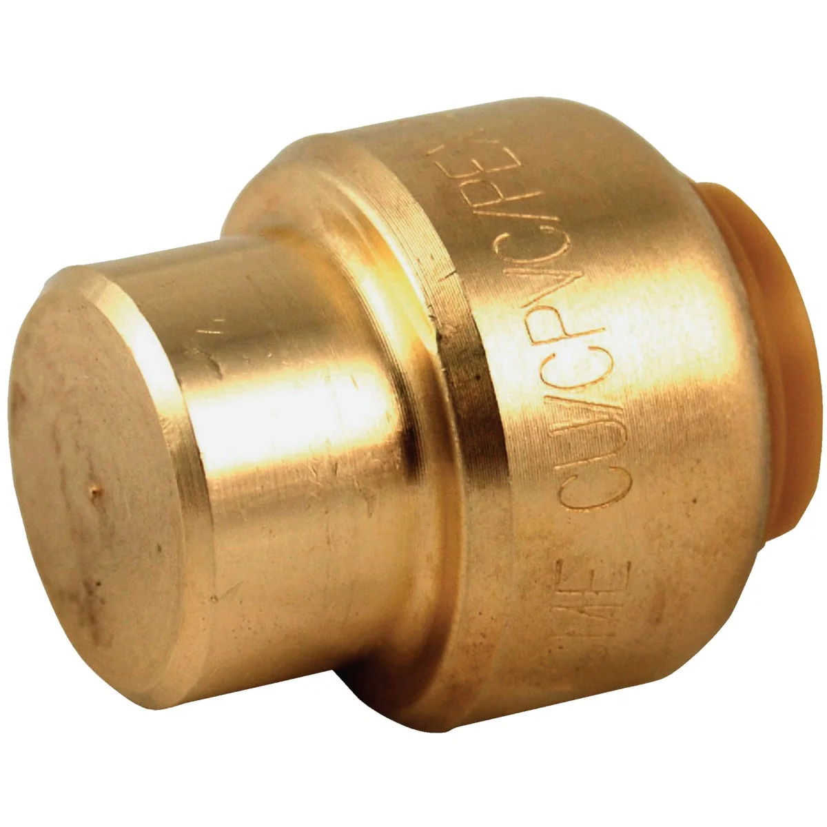 Green SharkBite 3 8 In. 1 2 In. OD Push-to-Connect Brass End Push Cap Environmentally Friendly