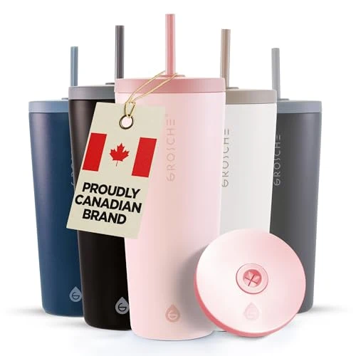 Traditional Jasper Insulated Stainless Steel Tumbler with Straw Crafted