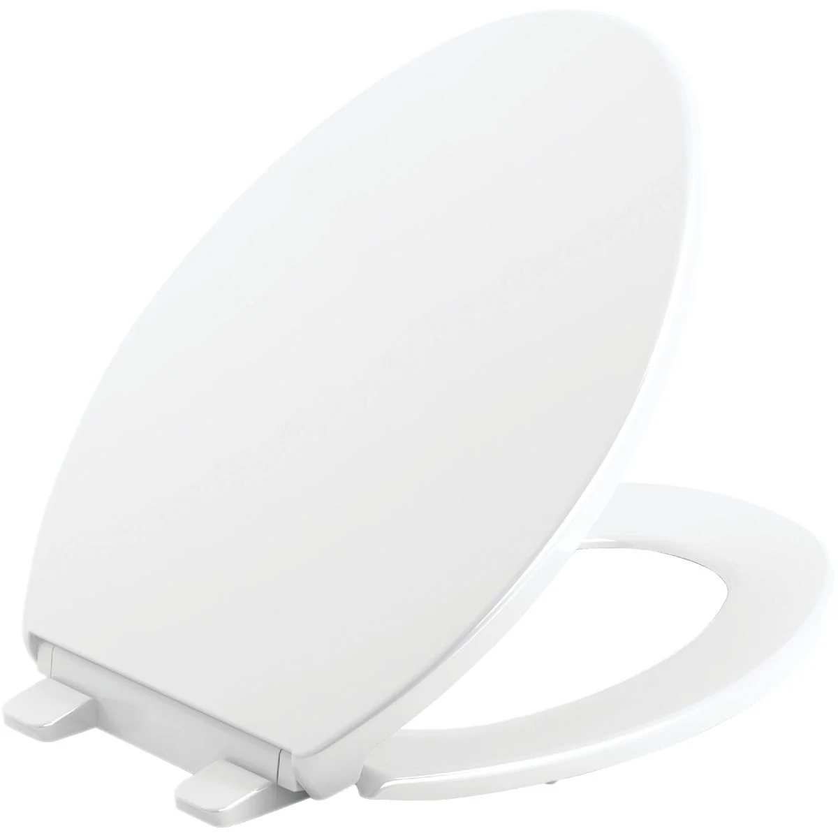 Casual Kohler Brevia Quiet-Close Elongated Closed Front White Toilet Seat with Grip-Tight Bumpers Smart