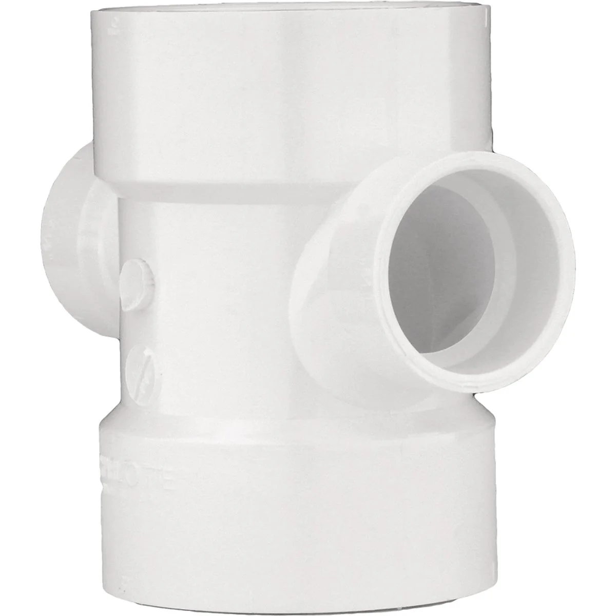 Artisan Charlotte Pipe 4 In. X 2 In. Reducing Double Sanitary PVC Tee Long-Lasting