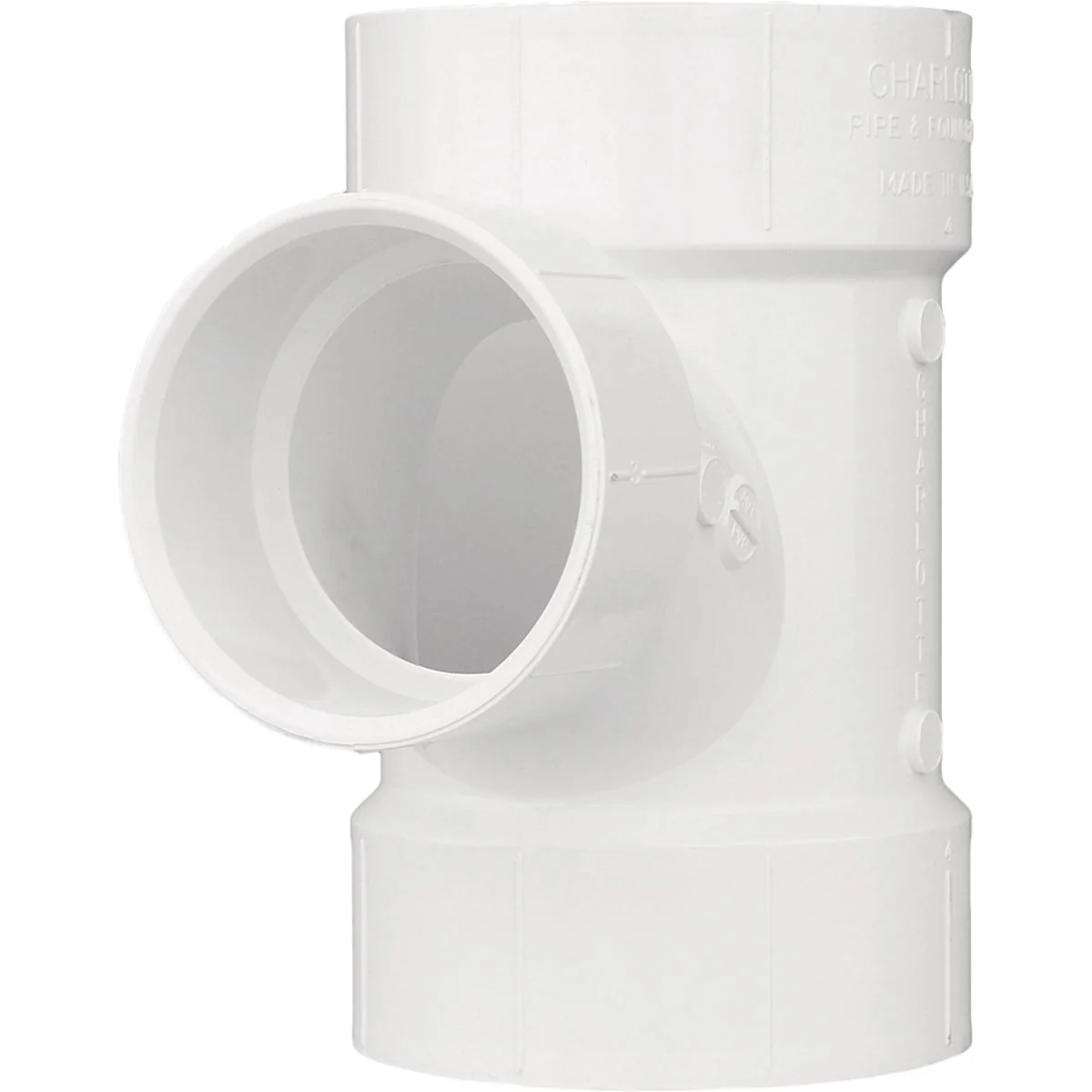Flexible Charlotte Pipe 2 In. x 1-1 2 In. x 1-1 2 In. Reducing Sanitary PVC Tee Professional