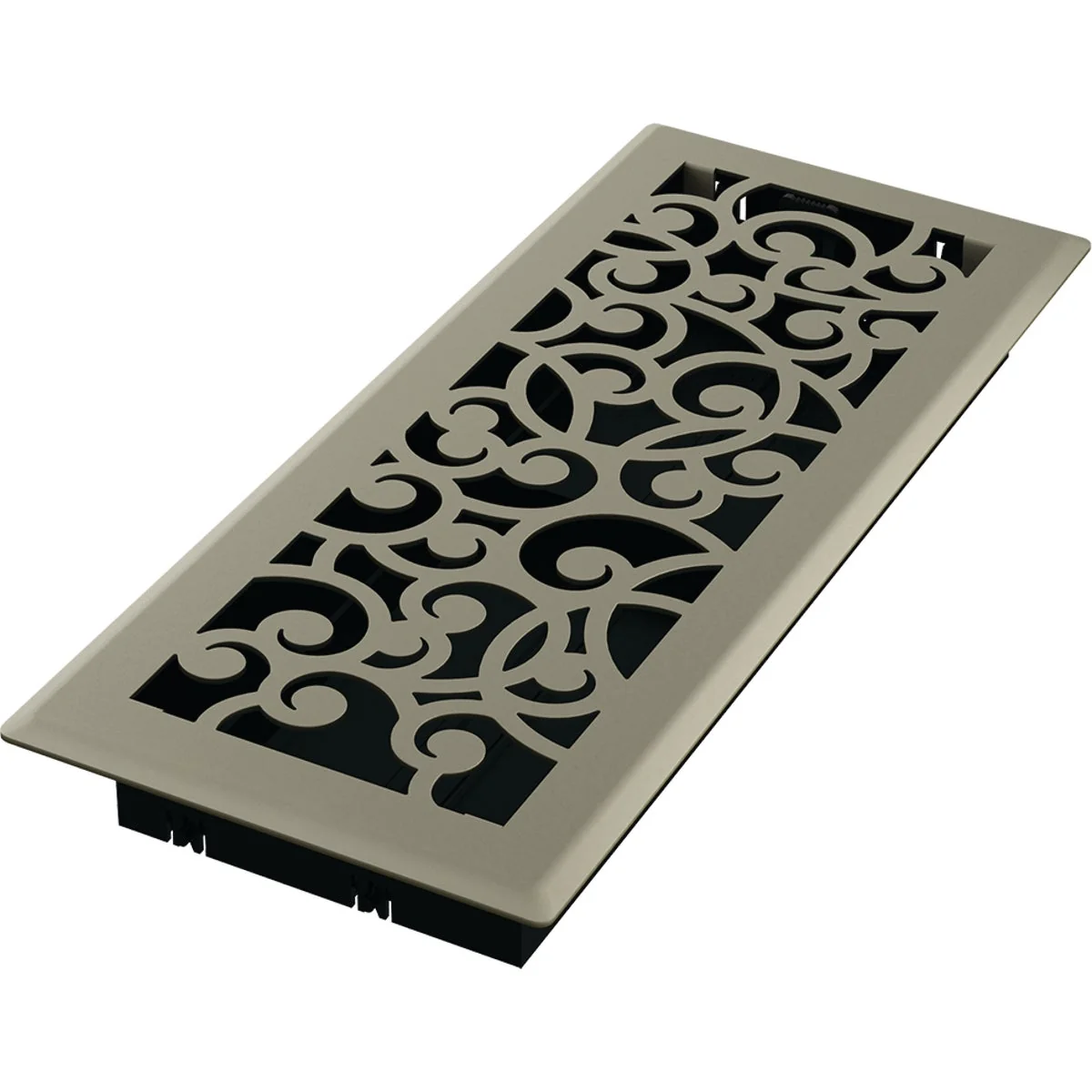 Sustainable Imperial Wonderland 4 In. x 12 In. Satin Nickel Steel Floor Register High-End