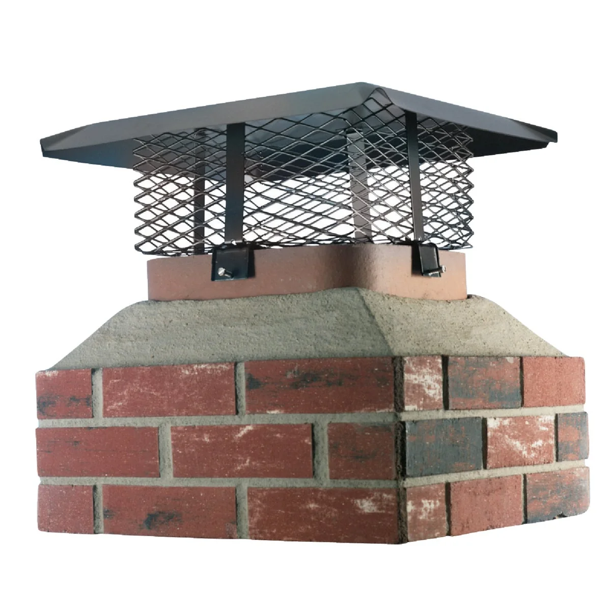 Luxury Shelter Adjustable Black Galvanized Steel Single Flue Chimney Cap for Large Flue Lightweight