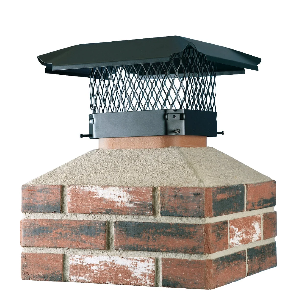 Contemporary Shelter 13 In. x 18 In. Black Galvanized Steel Chimney Cap Fine