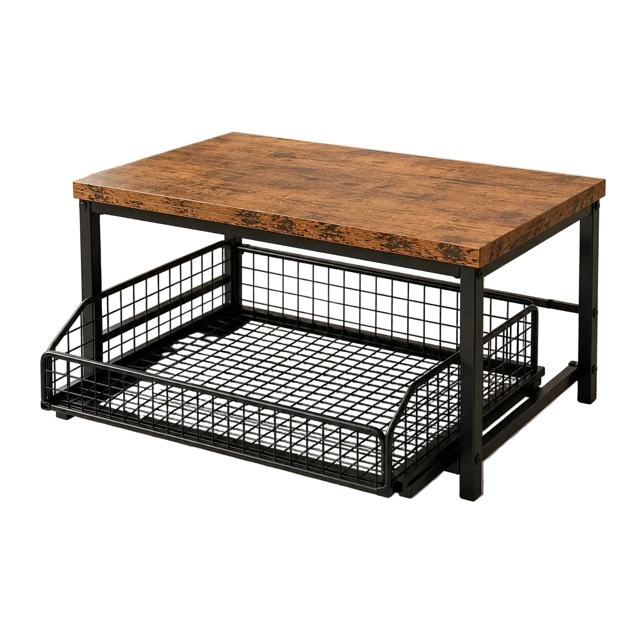Environmentally Friendly Metal Microwave Stand with Drawer and Multipurpose Countertop Storage Rack Expertly Made