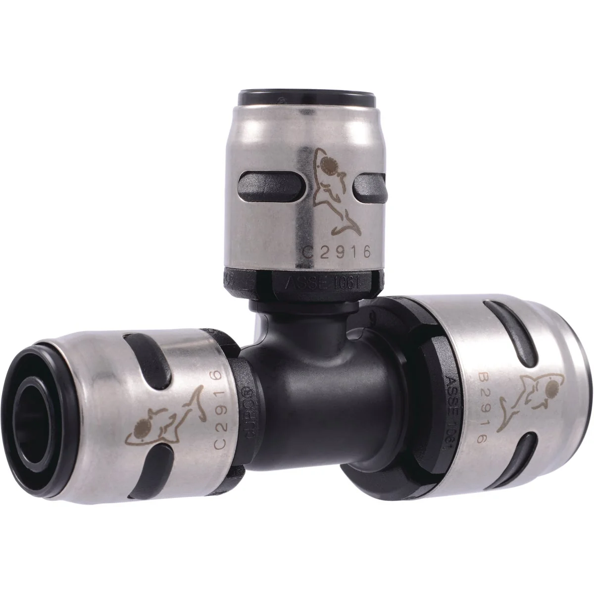 Long-Lasting SharkBite EvoPex 3 4 In. x 1 2 In. x 1 2 In. Reducing Push-to-Connect Plastic Tee Stylish