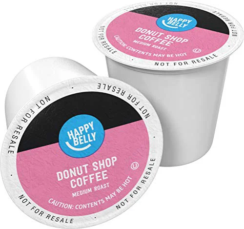 Selected Amazon Brand Happy Belly Medium Roast Coffee Pods 100 Count Solid