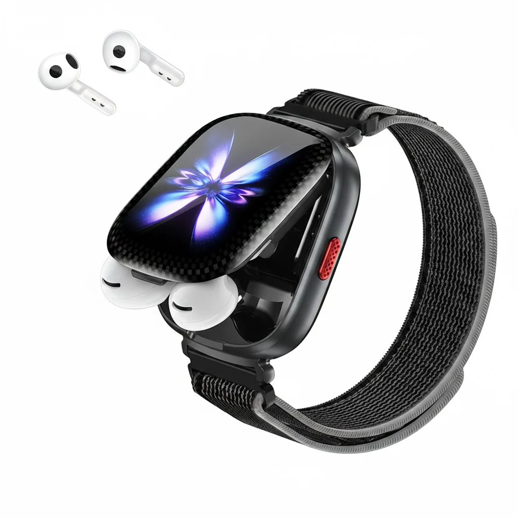 Original Two-in-One Smartwatch with Built-In Wireless TWS Earbuds D22 Smooth