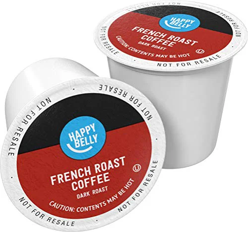 Original Amazon Brand Happy Belly Dark Roast Coffee Pods 100 Count Versatile