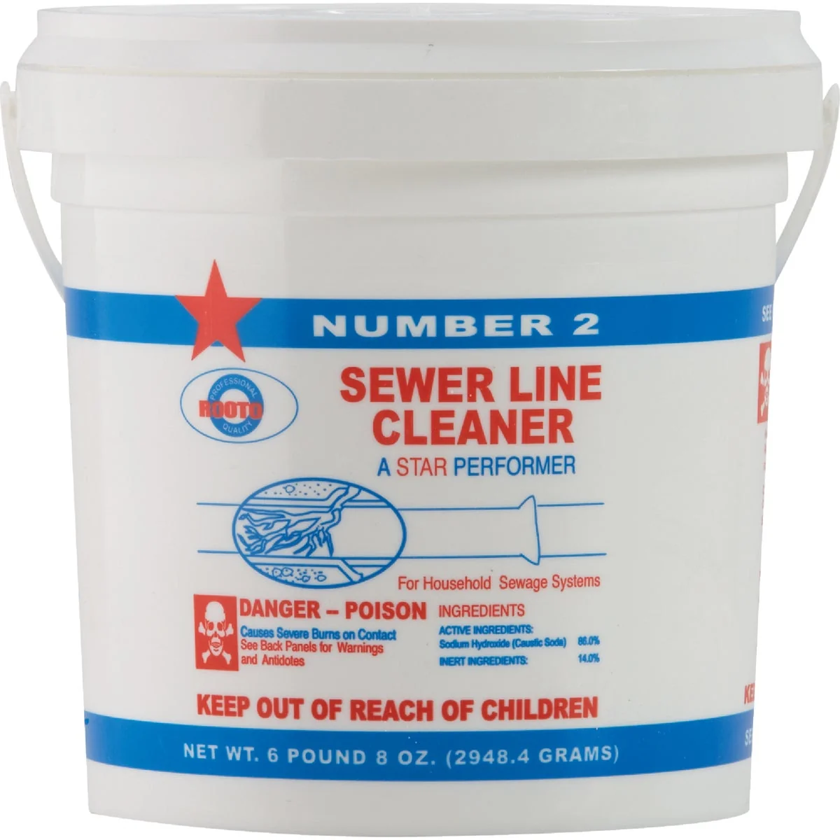 Artisan Rooto Sodium Hydroxide 6-1 2 Lb. Sewer Line Cleaner Green