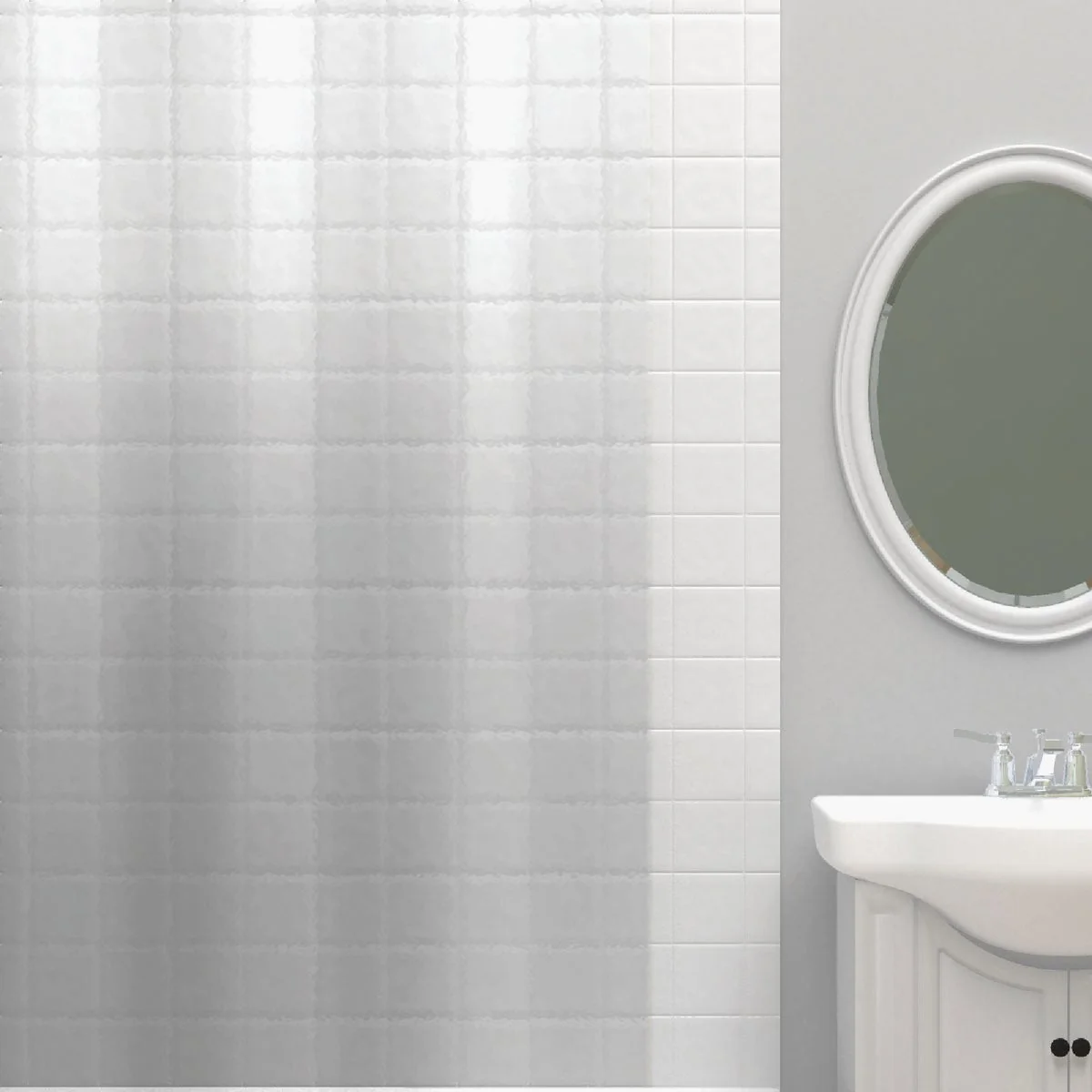 World-Class Zenith Zenna Home 70 In. x 72 In. Clear Medium Weight PEVA Shower Curtain Liner Effective