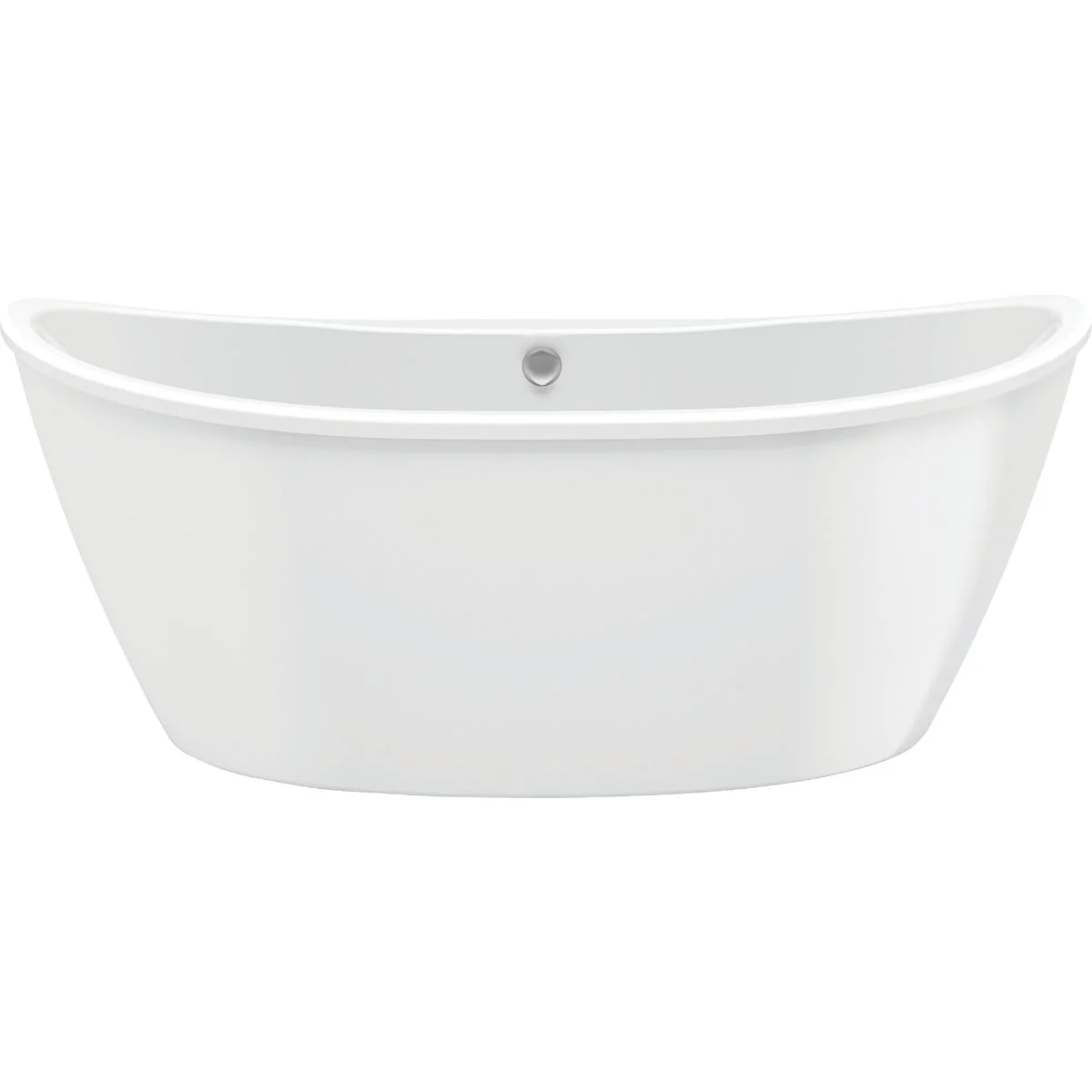 Powerful Maax Delsia 66 In. L x 36 In. W x 26 In. H Center Drain standing Bathub in White Soft
