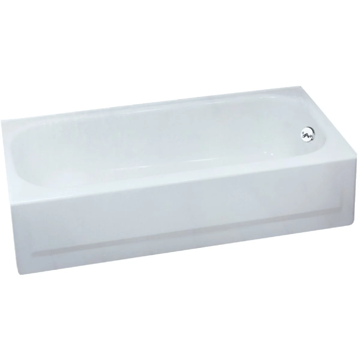 Healthy Briggs Pendant V 60 In. L x 30 In. W x 14-1 4 In. D Right Drain Bathtub in White Professional