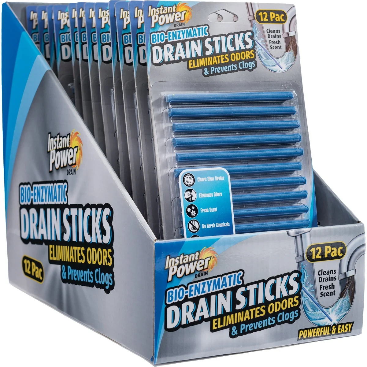 Comfortable Instant Power Bio-Enzymatic Sticks Drain Cleaner 12-Pack Artisan
