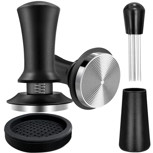Dependable Coffee Espresso Tamper 51mm with WDT Tool Calibrated Spring Loaded Consistent