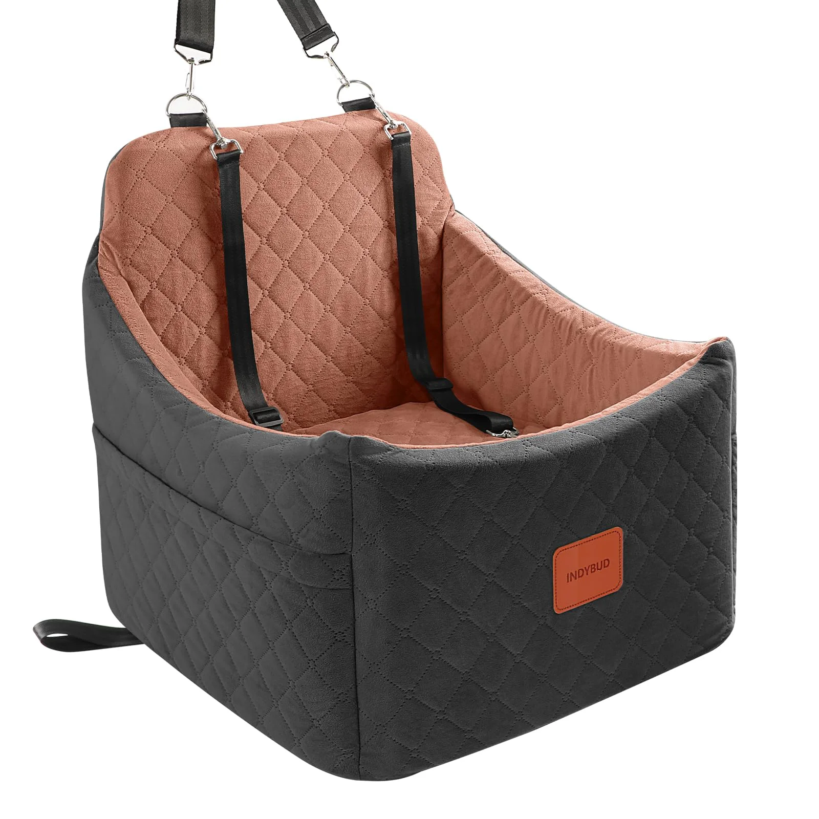 Classic INDYBUD Dog Car Seat for Small Medium Dogs – Memory Foam Booster Washable Cover 35 lb Capacity Long-Lasting