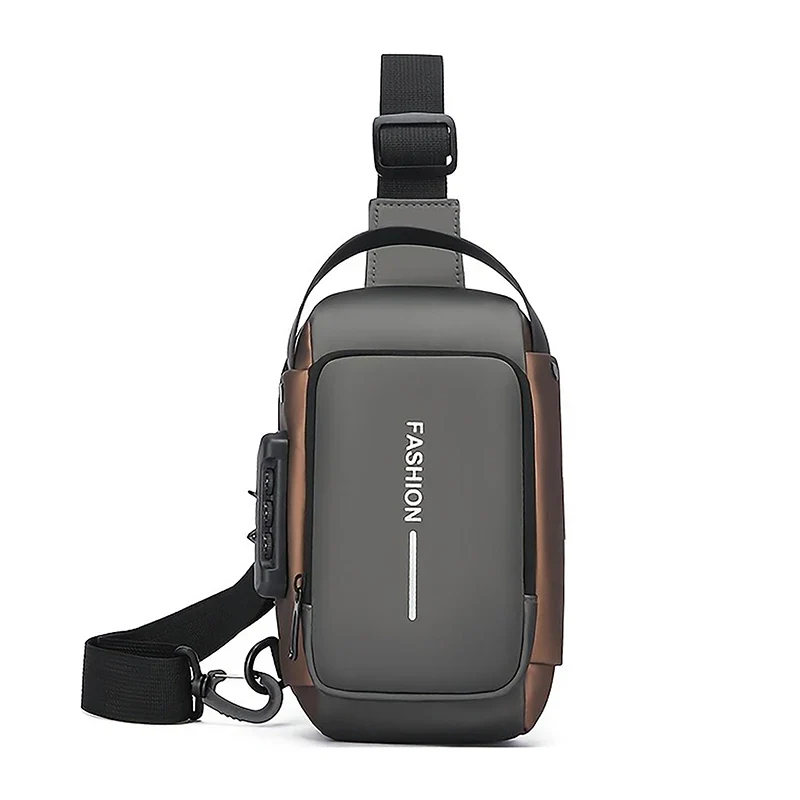 Advanced Men's Fashion PU Leather Anti-Theft Casual Crossbody Chest Bag User-Friendly