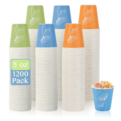 Crafted 1200 Pack 5 oz Paper Cups 37.99 Count Secure
