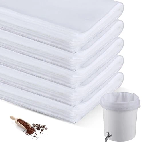 Versatile 100 Pcs 20 x 20 Commercial Home Cold Brew Coffee Filter Bags with Drawstring 100 Count Long-Lasting