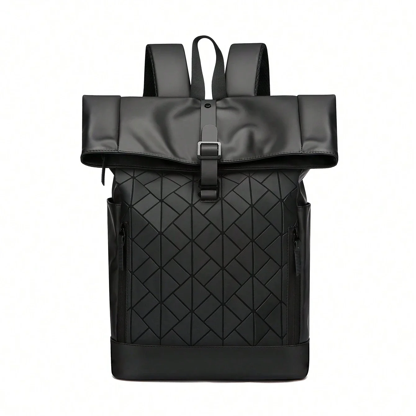 Certified Men's Fashion PU Leather Large Capacity 15.6 Inch Laptop Travel Backpack Refined