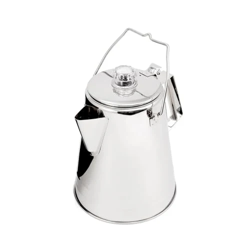 Unique Percolator Coffee Pot I Glacier Stainless Steel Ultra 36 Count Elite