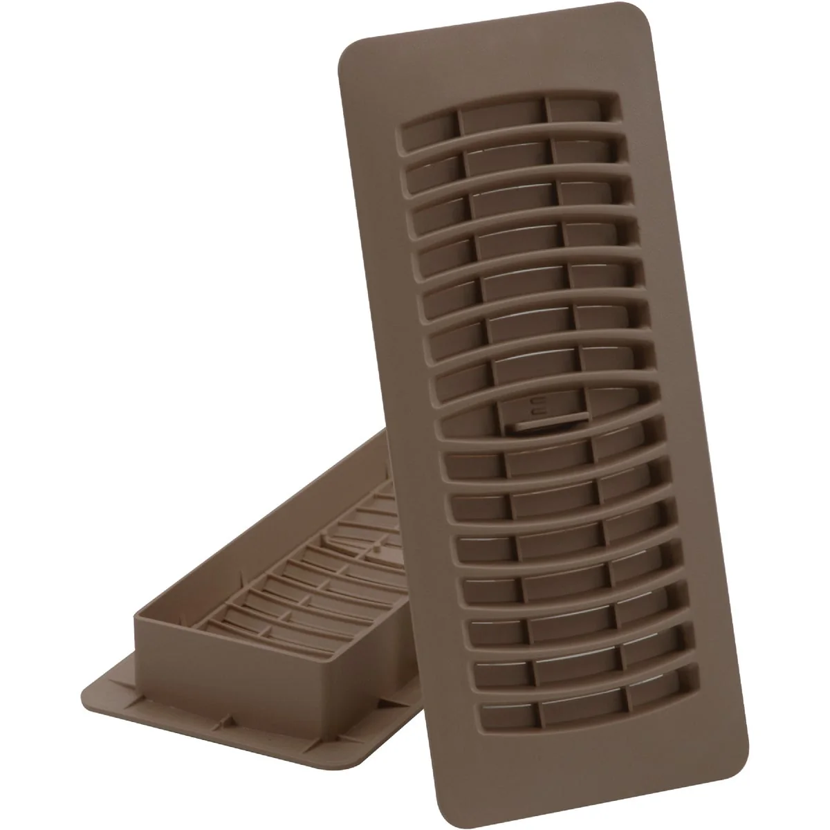 Secure Imperial 4 In. x 12 In. Brown Plastic Louvered Floor Register Environmentally Friendly