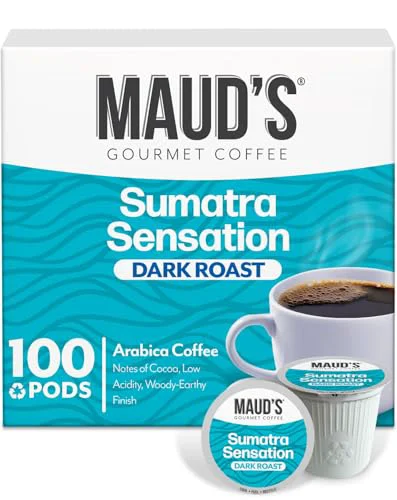 Lightweight Sumatra Medium Roast Coffee Pods 100 Count Sustainable
