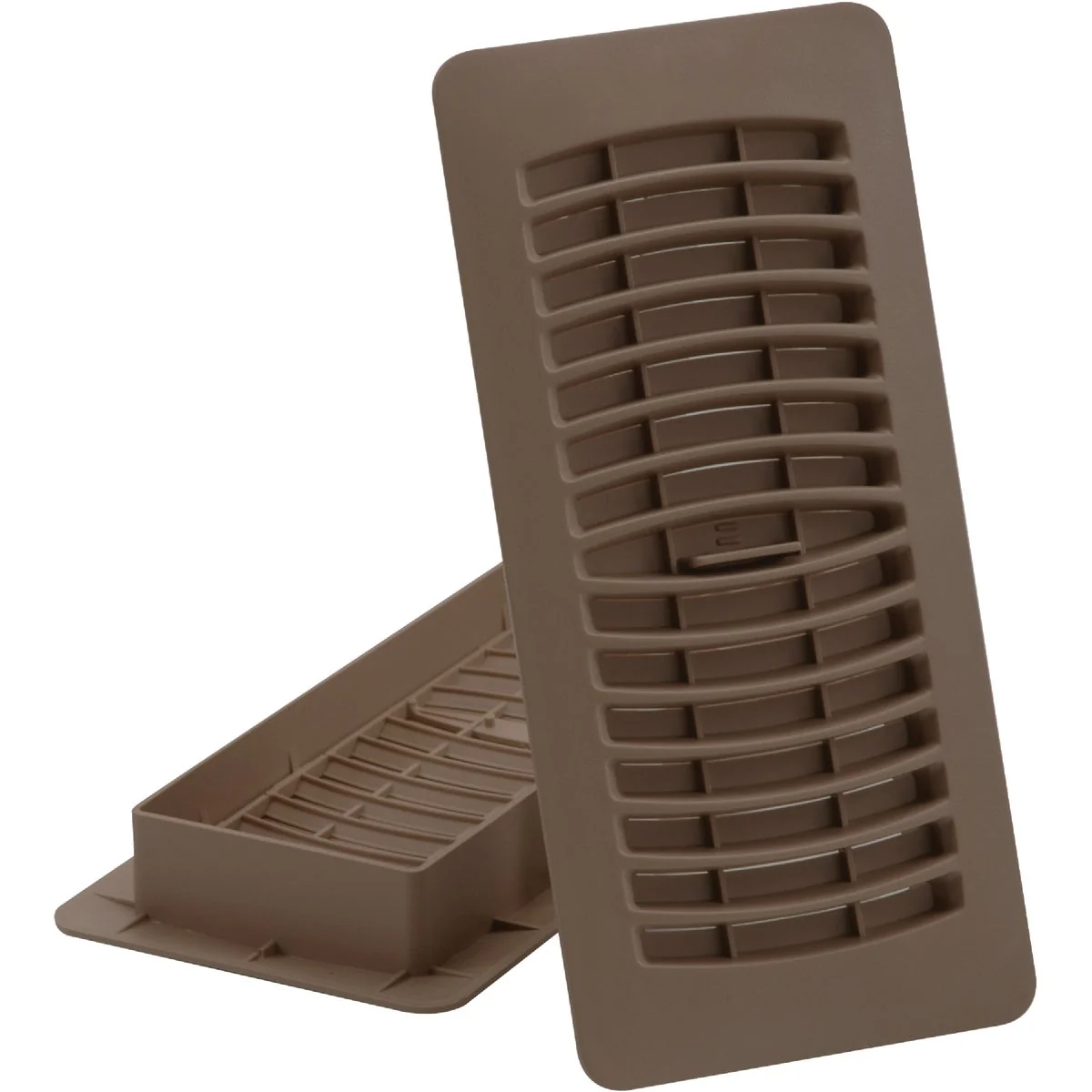 Quality Imperial 4 In. x 10 In. Brown Plastic Louvered Floor Register Original Design