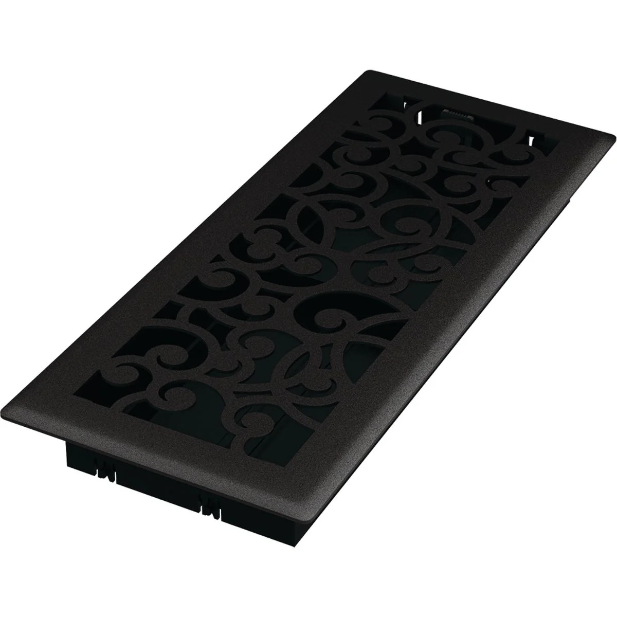 Carefully Designed Imperial Wonderland 4 In. x 12 In. Black Iron Steel Floor Register Artisan