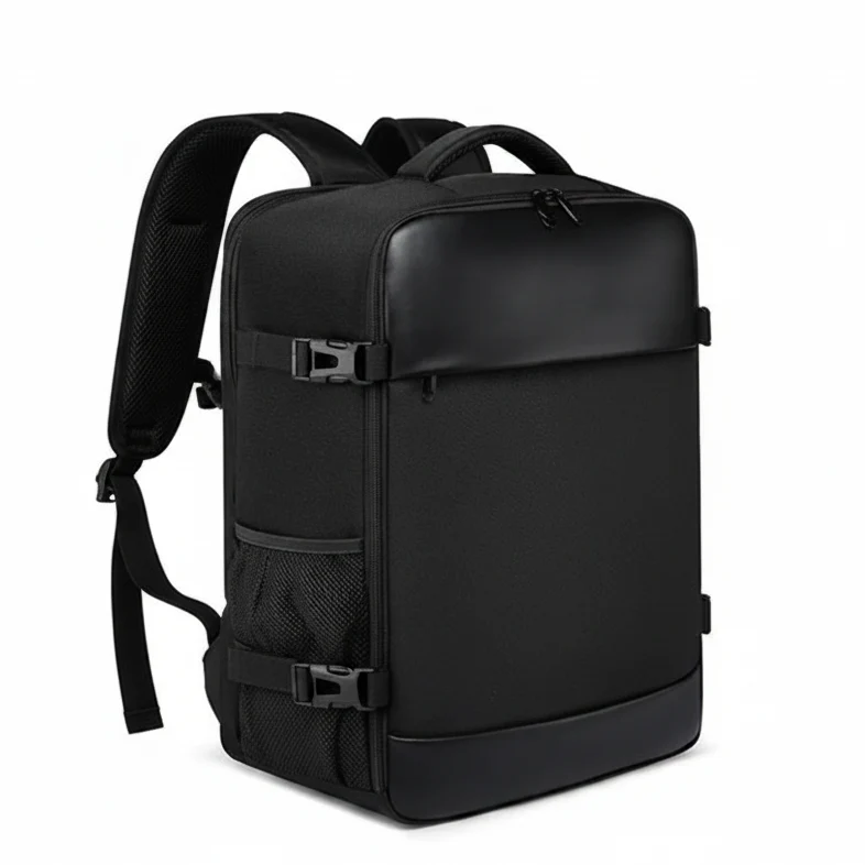 Selected Unisex Business Nylon Multi-Compartment Travel Laptop Backpack BJ855 Eco-Friendly