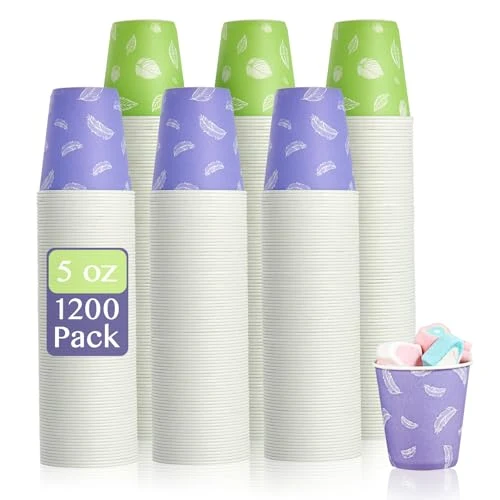 Relaxed 1200 Pack 5 oz Paper Cups 37.99 Count Crafted