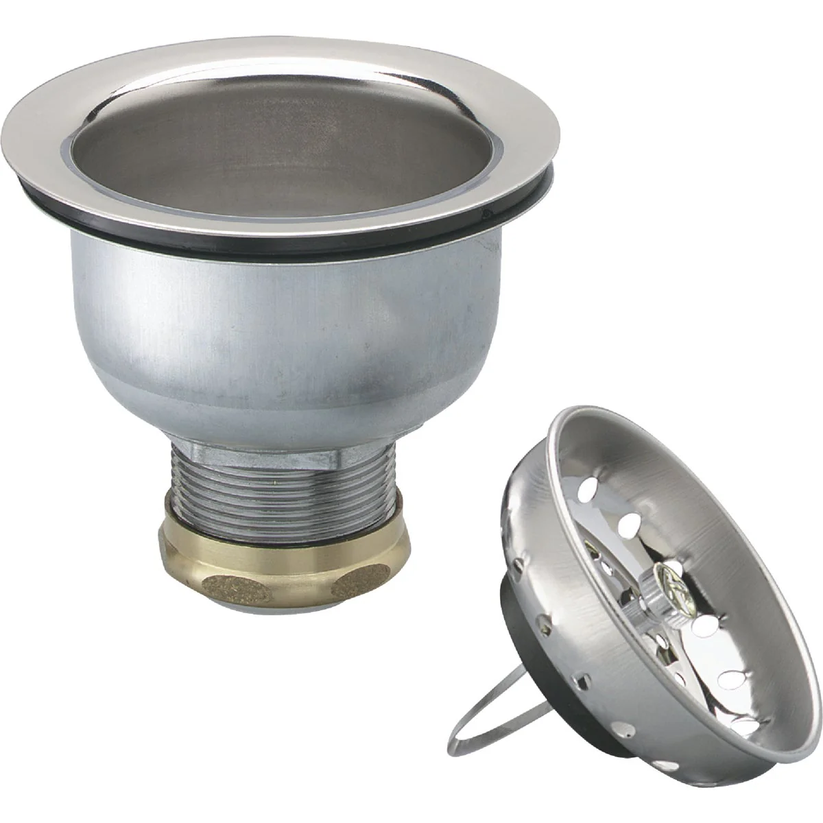 Effective Keeney 3-1 2 In. to 4 In. Stainless Steel Clip Closure Basket Strainer Assembly Luxury