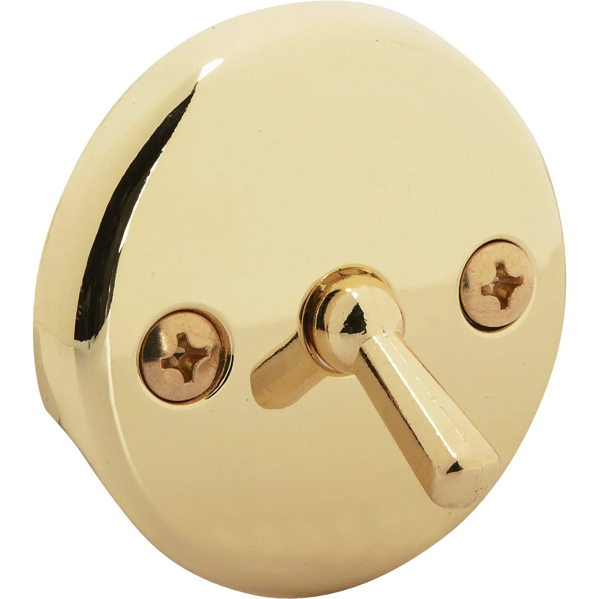 Flexible Do it Two-Hole Polished Brass Bath Drain Face Plate Versatile
