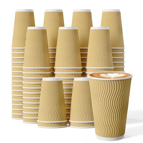 Durable 90 Count 16 oz Coffee Cups Recyclable