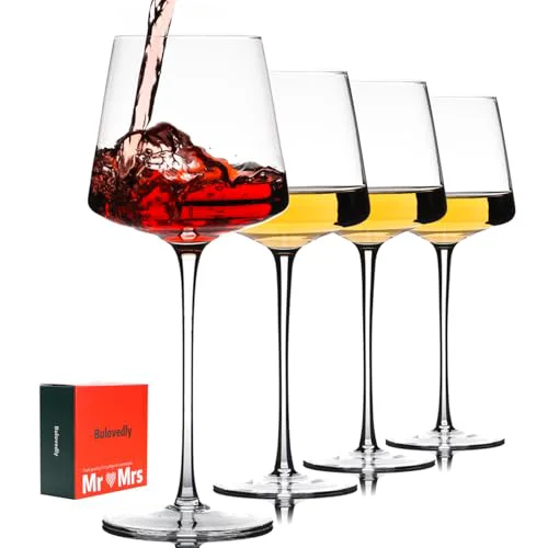Easy-to-Use 25oz Red Wine Glasses Set of 4 4 Count Versatile