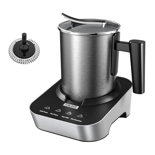 Premium 4-in-1 Electric Milk Frother and Steamer with Auto Shut-Off Elegant