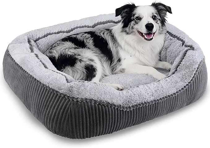 Versatile SIWA MARY Medium Dog Bed for Medium Large Dogs Rectangle Dog Bed Medium Size Dog Washable Orthopedic Pet Bed Durable Calming Puppy Bed with Anti-Slip Bottom 30 x 24 x 9 About ThisOverview First-Class