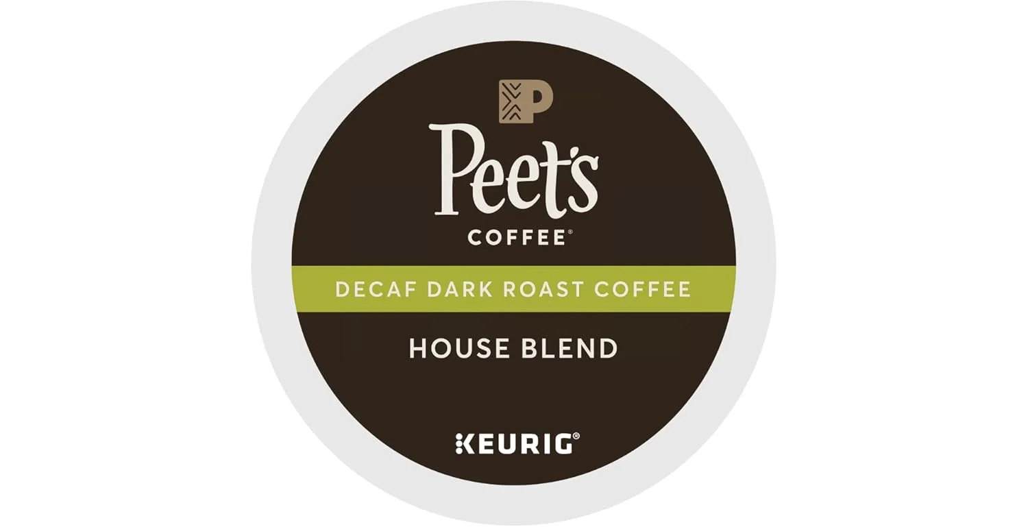Artisan Peet's Coffee Tea Coffee Decaf House Blend K-Cup Portion Pack for Keurig K-Cup Brewers 88 Count Fashionable