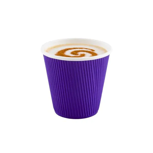 Efficient Coffee Cups 500 Pack of 8 oz Paper Ripple Wall Espresso Cups Insulated Leakproof Disposable 500 Count High-Performance