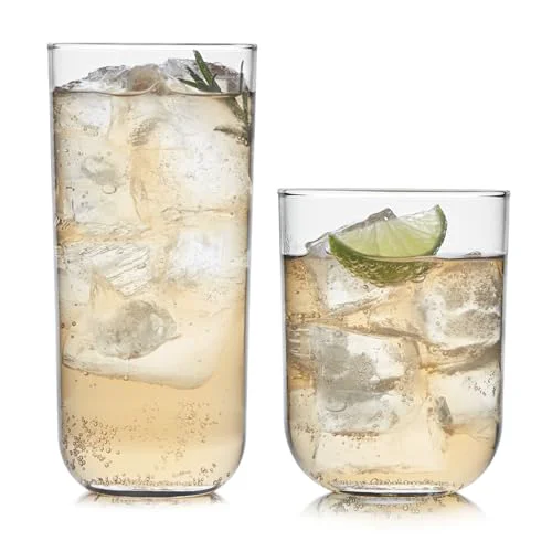 High-End Polaris Axis Tumbler Rocks Drinking Glasses Set of 16 Carefully Designed