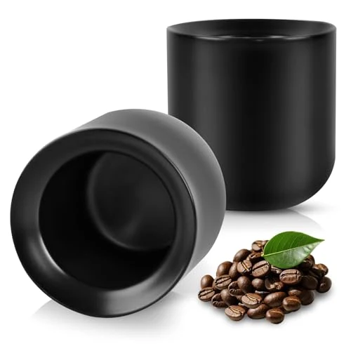 Pure A set of 2 matte black ceramic espresso cups 2 Count Secure