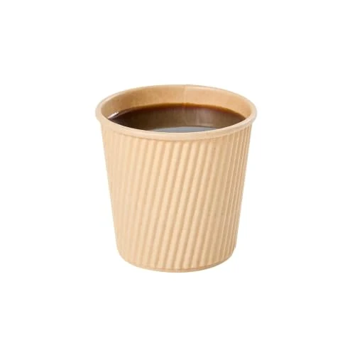 Artisan Ripple Wall Coffee Cups 500 Count 4 Ounce Insulated Kraft Paper Cups Advanced