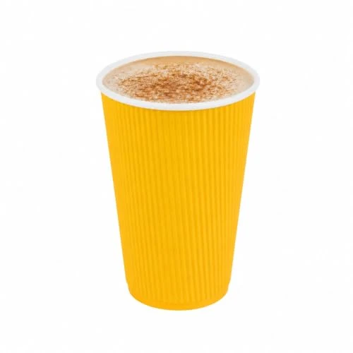 Versatile Ripple Wall Coffee Cups 500 Count 16 Ounce Insulated Yellow Paper Cups Selected