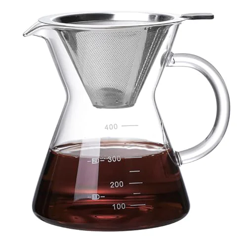 Effective Pour Over Coffee Maker with Reusable Stainless Steel Drip Filter Outstanding