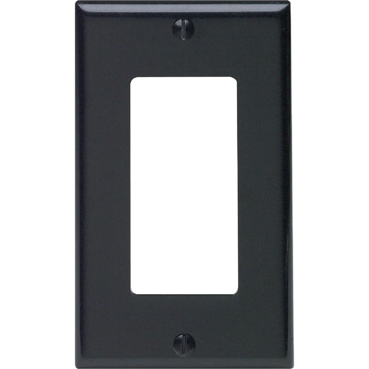 Flexible Leviton Decora 1-Gang Smooth Plastic Rocker Decorator Wall Plate Black Premium Material