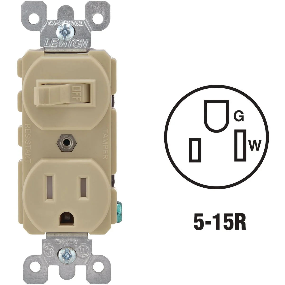 Artisan Leviton Ivory 15A Commercial Grade Switch Outlet Premium Material