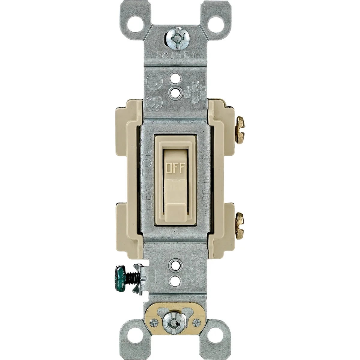 Clean Leviton Residential Grade 15 Amp Toggle Single Pole Switch Ivory Unique