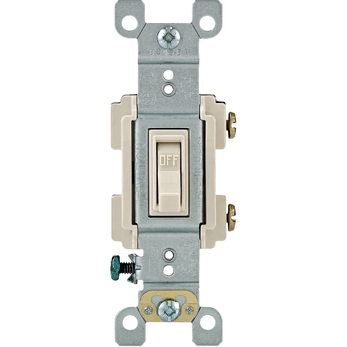 Healthy Leviton Residential Grade 15 Amp Toggle Single Pole Switch Light Almond Trusted