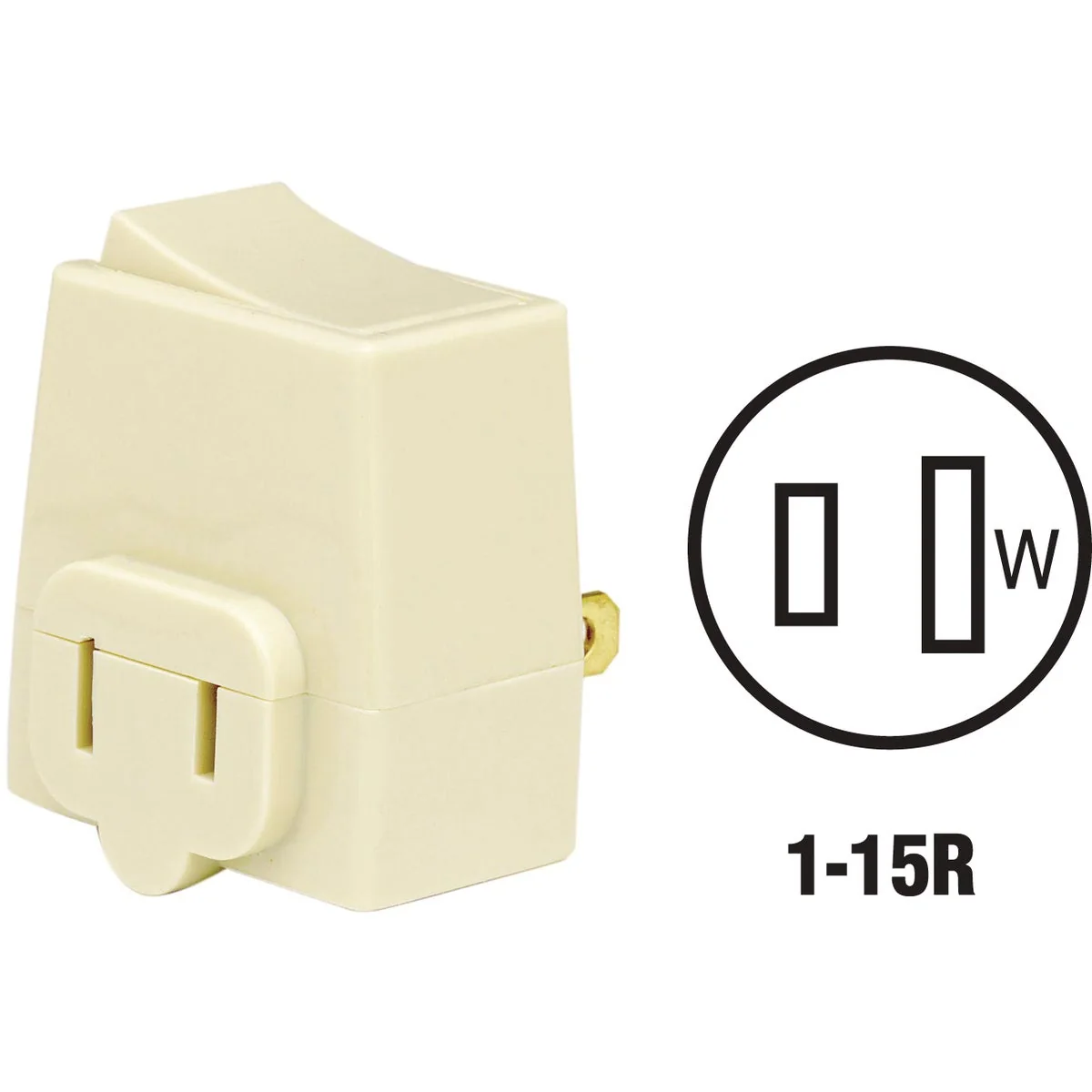 Long-Lasting Leviton Ivory 13A Plug-In Switch Adapter Original