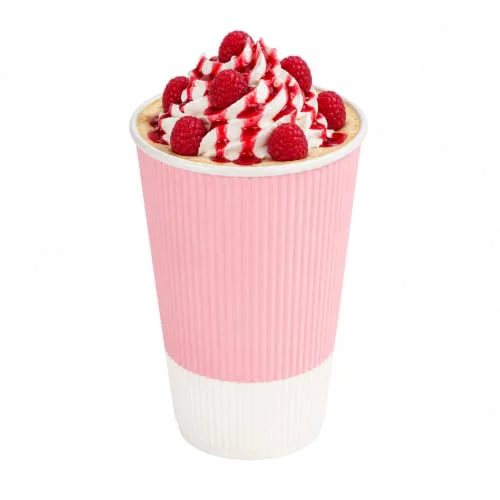 Efficient Ripple Wall Coffee Cups 500 Count 16 Ounce Insulated Light Pink Paper Cups Fast